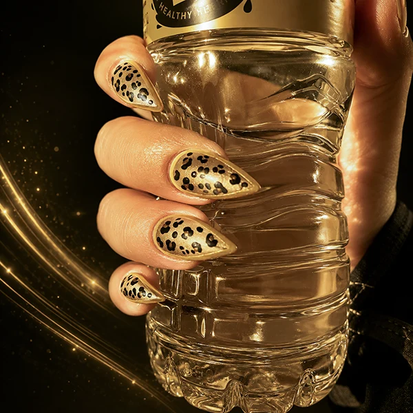 dark gold nail design